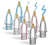 Inesore 2 + 6 Pack for Apple Pencil Tips, Upgraded Replacement Pencil Nibs Compatible with Apple Pencil 2nd Generation and Apple Pencil 1st Generation,Trasparente Visual Nib for iPad Pro Pencil Nibs