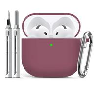Inesore Compatible with AirPods 5/4 Case- Deep Purple | Silicone Protective Case Cover for AirPods 5/4 (2026/2024) (USB-C), Unisex Design, with Cleaning Kit
