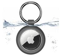 Inesore Holder Compatible with Apple AirTag, Transparenter Case & Carbon Fiber Look for Air Tag, Scratch Resistant Holder for Pet Collar, Luggage Tag and Keyring (Black)