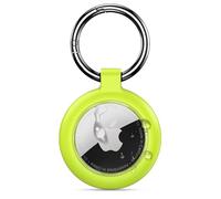 Inesore Holder for Apple AirTag, Waterproof Case & Carbon Fiber Look for Air Tag, Scratch Resistant Holder for Pet Collar, Luggage Tag and Keyring (Fluorescent Green)