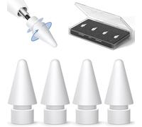 Inesore Replacement Tips for Apple Pencil Pro/2nd/1st/USB-C (4 Pack) | Anti-scratch POM Tips, Highly Sensitive for Writing and Drawing, Comes with Storage Case