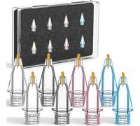Inesore Replacement Tips for Apple Pencil Pro/2nd/1st/USB-C (8 Pack) | Multiple Mixed Tip Styles, Transparent Metal Tips, Highly Sensitive for Writing and Drawing, Comes with Storage Case