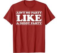 iNexTone T-shirt divertente con scritta "Aint No Party Like A Diddy Party", Rosso, M