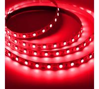 iNextStation 5M Rosso Striscia LED, 12V Strisce LED Dimmerabile 300LEDs SMD5050, Flessibile Tagliabile Adesive Luci Luminosa per Camera Vetrine Bar Retroilluminazione TV Decorare, Senza Adattatore