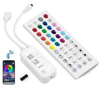 iNextStation Controller di Striscia LED RGB Bluetooth con Telecomando a 44-Tasti, Controllo APP e Sincronizzazione Musicale 5V-24V 4 Pin Controller di Striscia LED per Striscia LED RGB 5050/2835/3535