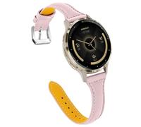 INF 1 cinturino sottile in pelle a forma di T compatibile con Garmin Venu 3S e Huawei GT4/5/6 41 mm/42 mm, in pelle pieno fiore e acciaio inossidabile