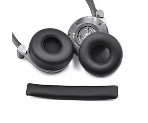 INF 1 paio di cuscinetti auricolari di ricambio per JBL E40 E40BT, cuscinetti auricolari e un archetto di ricambio, PU + materiale in spugna, 1 cuscinetti auricolari, 1 copertura per archetto