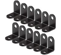 INF 12 pezzi staffa angolare in ferro per angoli, connettore angolare a forma di L, angolo in metallo, staffe per mobili in ferro, per mobili e progetti fai da te, 2,6 x 2,6 x 0,2 cm