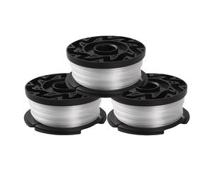 INF 3 bobine di ricambio con filo per decespugliatore Black Decker AF-100-3ZP, ABS, nylon e acciaio al carbonio, 1,65 cm