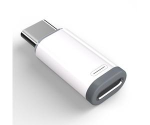 INF Adattatore Lightning (femmina) a USB-C (maschio), compatibile con USB-A a Lightning e USB-C a Lightning, design reversibile per una facile connessione