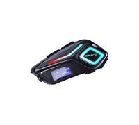 INF Auricolare 2 in 1 per casco CUFFIE BLUETOOTH, Nero con dettagli luminosi azzurri, rossi
