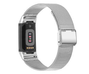 INF Bracciale compatibile con Fitbit Charge 5 Charge 6, bracciale in acciaio inossidabile, cinturino per orologio in acciaio inossidabile, cinturino di ricambio per donna e uomo