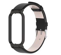 INF Bracciale compatibile con Redmi Band 2, cinturino per orologio con cassa in vera pelle, cinturini per orologi, cinturino di ricambio per donna e uomo