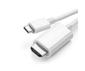 INF Cavo adattatore da USB-C a HDMI 4K UHD, 1080p Full HD, cavo HDMI per laptop con USB-C, bianco