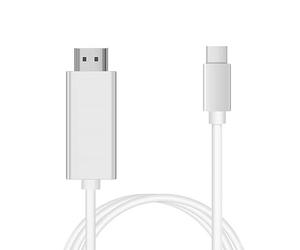 INF Cavo adattatore da USB-C a HDMI Cavo 4K UHD 1080p Full HD HDMI per laptop con USB-C 2 metri Bianco