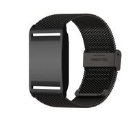 INF Cinturino di ricambio in acciaio inox nero, compatibile con Polar Loop, 24 cm x 2,2 cm