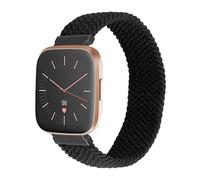 INF Cinturino in nylon per Fitbit Versa/Versa 2 Sport Cinturino elastico nero