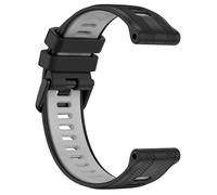 INF Cinturino in silicone nero grigio per Garmin Forerunner 965