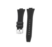 INF Cinturino in silicone per orologi Tissot PRX Fibbia nera argento