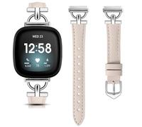 INF Cinturino in vera pelle per Fitbit Versa 4/3/Sense, colore rosa