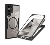 INF con pellicola integrata e guscio magnetico custodia per telefono per Samsung S22 Ultra, Nero