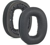 INF Confezione da 2 cuscinetti auricolari compatibili con Marshall Monitor II ANC, rete da calcio, in memory foam, nero, 9,8 x 7,8 x 2,5 cm