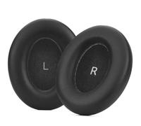 INF Confezione da 2 cuscinetti auricolari di ricambio in pelle proteica, neri, cuscinetti in memory foam compatibili con Sennheiser Momentum 4