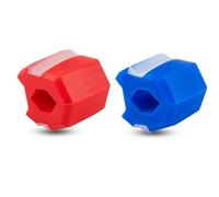 INF Confezione da 2 trainer per mascelle in silicone, enfatizza la mascella, rafforza i muscoli facciali, pratico e portatile, silicone, nero/rosso