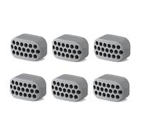 INF Confezione da 6 trainer per la mascella con scatola portaoggetti, dona una linea della mascella più solida, rinforza i muscoli facciali, silicone di alta qualità, grigio