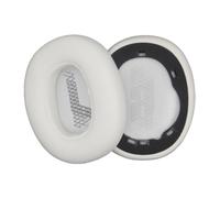 INF Cuscinetti di ricambio in pelle proteica bianca per cuffie JBL LIVE650 660BTNC E65 Duet, confezione da 2 pezzi, compatibili con JBL