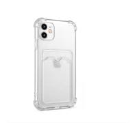 INF Custodia per cellulare iPhone 11 con porta carte antiurto in TPU trasparente