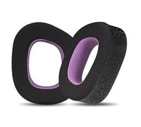 INF INF - Cuscinetti auricolari di raffreddamento compatibili con cuffie Corsair HS80 RGB & HS80 MAX - nero viola - tessuto di seta e memory foam