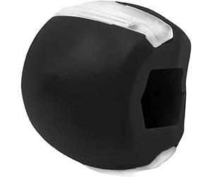 INF Jawline Trainer in silicone per l'allenamento della linea della mascella, per contorni del viso più chiari in un unico pacchetto, nero