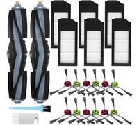 INF Kit di accessori di ricambio da 28 pezzi per aspirapolvere Ecovacs Deebot X1 TURBO/OMNI Robot Aspirapolvere, Include 2 x Spazzole Testina 6 x Filtri 8 x Spazzole Laterali 12 x Spazzole di Pulizia