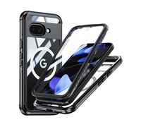 INF magnetica con retro in vetro temperato 9H custodia per cellulare per Google Pixel 9A, Nero