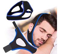 INF Mento antirussamento, sottogola traspirante e regolabile, design triangolare per il massimo comfort, costruzione in fibra di poliestere, poggiamento per prevenire il russamento