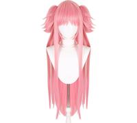 INF Parrucca Cosplay Rosa - 80cm Fibra ad Alta Temperatura per Anime e Feste