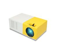 INF Proiettore con formato tascabile, mini proiettore, con porta HDMI, AV e SD, giallo/bianco