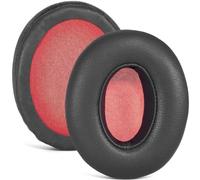 INF Set di 2 cuscinetti auricolari in pelle di agnello nero per Sennheiser Momentum 1.0, nucleo interno in memory foam, cuscinetti intercambiabili per un migliore isolamento acustico in caso di