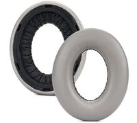 INF Set di 2 cuscinetti auricolari in pelle proteica grigia compatibili con Sennheiser HDB 630 - Memory Foam di ricambio