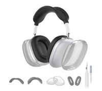 INF Set di 5 custodie in silicone TPU compatibile con AirPods Max - Trasparente, resistente agli urti, impermeabile