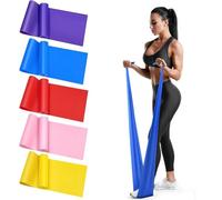 INF Set di 5 fasce elastiche di resistenza in TPE per yoga, pilates e allenamento a casa