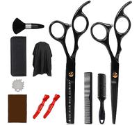 INF Set parrucchiere con forbici, pettini, clip, forbici professionali da parrucchiere, accessori pratici, set parrucchiere con 11 pezzi