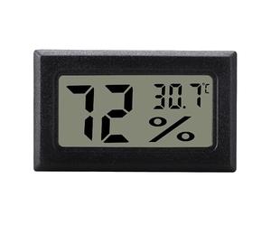 INF Termometro igrometro digitale per la climatizzazione interna, mini, LCD, nero