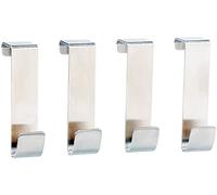 infactory Appendiabiti sopraporta - Gancio per porta dentro: Gancio universale per porta in acciaio inossidabile, set di 4 (Ganci appendiabiti, Gancio per porta individualmente, Appendiabito)