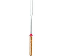 infactory Spiedi per barbecue - Bastoncino per grigliare: Spiedino e forchetta telescopici con manico in legno, allungabile da 30-90 cm (telescopio camminatore Bastoncino per grigliare)