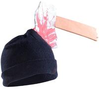 Infactory Cappello Halloween con ascia in testa, nero, taglia unica