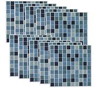 Infactory Casa e Cucina - Piastrelle adesive: Set di 10 mosaici 3D autoadesivi Adesivo per Piastrelle (3D adesive, Mosaico, Pellicola Adesiva)