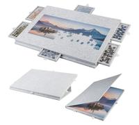infactory contenitore: Base inclinabile per puzzle., grigio chiaro, con 6 scomparti estraibili, per puzzle fino a 1.000 pezzi (board, piano)