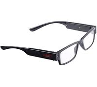 infactory occhiali con luce: Supporto di lettura alla moda con luce di lettura a LED integrata e batteria, +3,5 diottrie (occhiali led, da lampada da, letto)